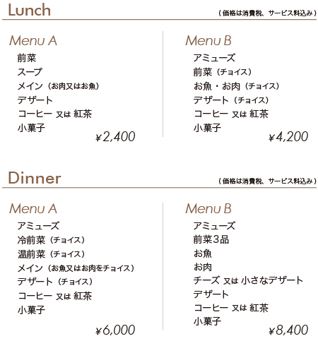 Lunch Dinner