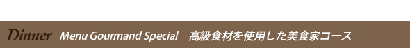 ディナー　高級食材を使用した美食家コース